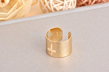1pc Gold/Silver/Rose Gold Color Plated Unique Hollow Cross Ring Cool Cross Pattern Finger Women Ring R221