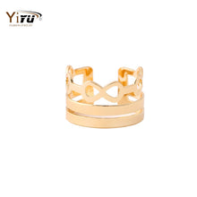 1pc New Fashion Jewelry gold silver and rose gold Open Infinity Band Ring for Women R153