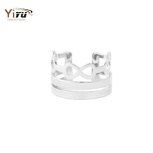 1pc New Fashion Jewelry gold silver and rose gold Open Infinity Band Ring for Women R153