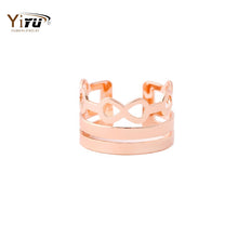 1pc New Fashion Jewelry gold silver and rose gold Open Infinity Band Ring for Women R153