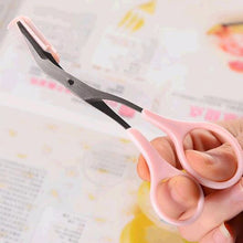 1pc Pink Eyebrow Trimmer Eyelash Thinning Shears Comb Shaping Eyebrow Grooming Cosmetic Tool, Eyelash Hair Clips Scissors