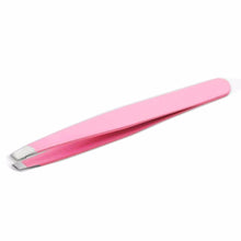 1pc Pro Pink Women Lady Eyebrow Eye Brow Tweezers Hair Removal Stainless Steel Beauty Slant Tip Makeup Tool