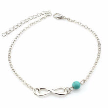 1pc Unique Woman Barefoot Anklet Sexy Beads Silver Chain Anklet Sandals Ankle Bracelet Foot Jewelry Female Summer Beach