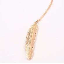 1pc fashion womens vintage long necklace jewelry silver gold plated simple feather pendant necklaces colar Free shiping