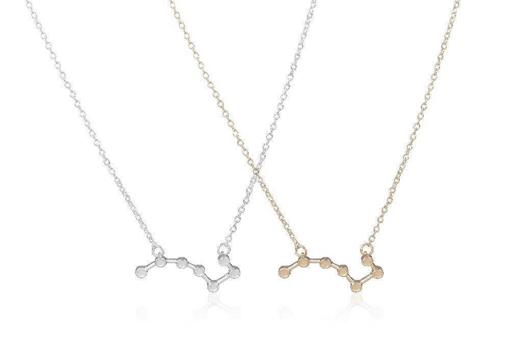 1pc new arrival Gold and Silver Big Dipper Constellation Pendant Necklace for Women N164
