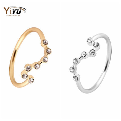 1pc new arrival Gold and Silver Plated Big Dipper Women Rings for women Christmas gift R164