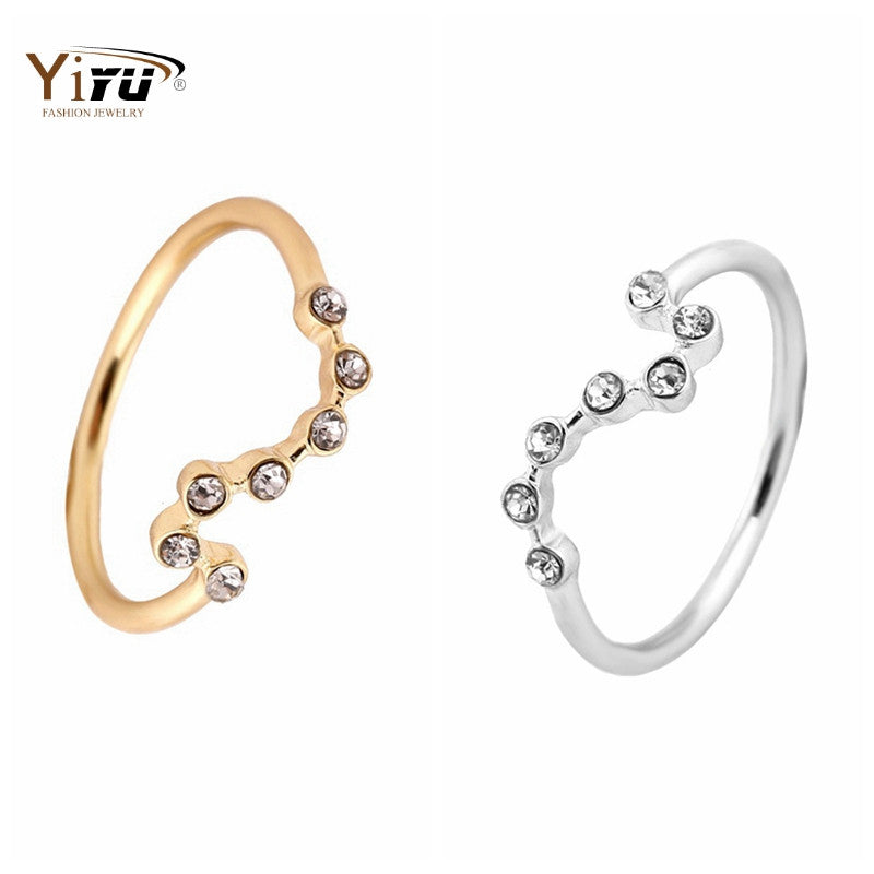 1pc new arrival Gold and Silver Plated Big Dipper Women Rings for women Christmas gift R164