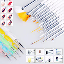 20 pcs/ set Nail Art Design Painting Tool Pen Polish Brush Set Kit Professional Nail Brushes Styling Nail Art Tools