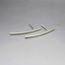 2015 Hot 1pc Silver/Gold/Pink Curved Bar Stud Earrings For Women Fashion Simple Cute Lovely Elegant Girls Ear Stud E080