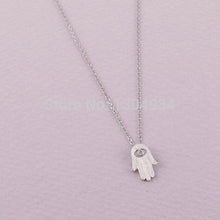 10pcs/lot Gold Silver Hamsa Necklace Unique Hand Shape Dainty Simple Cute Jewelry Ladies Fashion Necklace N066