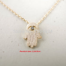 10pcs/lot Gold Silver Hamsa Necklace Unique Hand Shape Dainty Simple Cute Jewelry Ladies Fashion Necklace N066