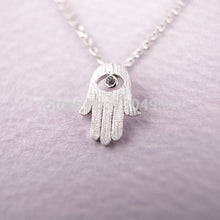10pcs/lot Gold Silver Hamsa Necklace Unique Hand Shape Dainty Simple Cute Jewelry Ladies Fashion Necklace N066