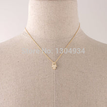 10pcs/lot Gold Silver Hamsa Necklace Unique Hand Shape Dainty Simple Cute Jewelry Ladies Fashion Necklace N066