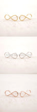 10pcs/lot Gold&Silver&Rose Plated Cute Infinity Earrings Lovely Elegant Sign Shaped Wholesale Ear Stud E005