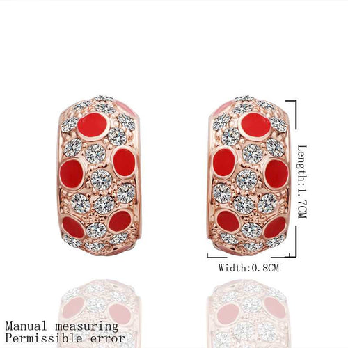 18K GP Gold Plated Earring Fine Fashion Nickel Free Tin Alloy Rhinestone Crystal 18K Drop Jewelry Earring SMTPE449