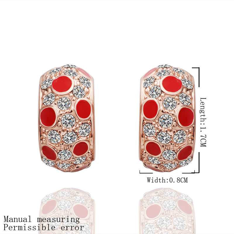 18K GP Gold Plated Earring Fine Fashion Nickel Free Tin Alloy Rhinestone Crystal 18K Drop Jewelry Earring SMTPE449