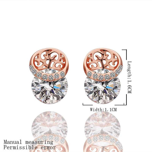 18K GP Gold Plated Earring Fine Fashion Nickel Free Tin Alloy Rhinestone Crystal 18K Drop Jewelry Earring SMTPE437