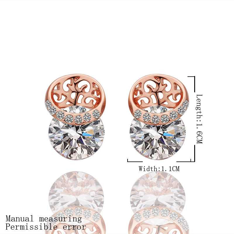 18K GP Gold Plated Earring Fine Fashion Nickel Free Tin Alloy Rhinestone Crystal 18K Drop Jewelry Earring SMTPE437