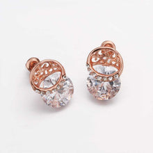 18K GP Gold Plated Earring Fine Fashion Nickel Free Tin Alloy Rhinestone Crystal 18K Drop Jewelry Earring SMTPE437