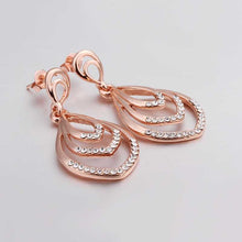 18K GP Gold Plated Earring Fine Fashion Nickel Free Tin Alloy Rhinestone Crystal 18K Drop Jewelry Earring SMTPE432