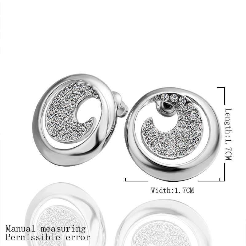 18K GP Gold Plated Earring Fine Fashion Nickel Free Tin Alloy Rhinestone Crystal 18K Drop Jewelry Earring SMTPE403
