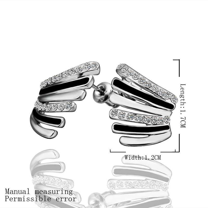 18K GP Gold Plated Earring Fine Fashion Nickel Free Tin Alloy Rhinestone Crystal 18K Drop Jewelry Earring SMTPE394