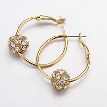 18K GP Gold Plated Earring Fine Fashion Nickel Free Tin Alloy Rhinestone Crystal 18K Drop Jewelry Earring SMTPE456