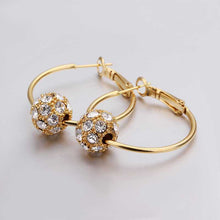 18K GP Gold Plated Earring Fine Fashion Nickel Free Tin Alloy Rhinestone Crystal 18K Drop Jewelry Earring SMTPE456