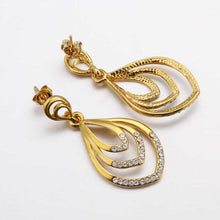 18K GP Gold Plated Earring Fine Fashion Nickel Free Tin Alloy Rhinestone Crystal 18K Drop Jewelry Earring SMTPE430