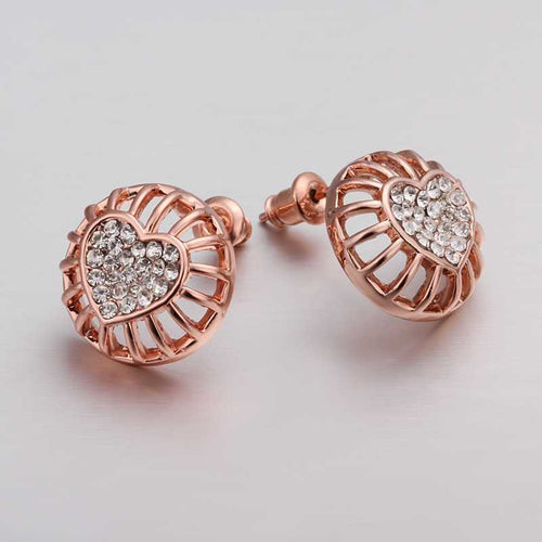 18K GP Gold Plated Earring Fine Fashion Nickel Free Tin Alloy Rhinestone Crystal 18K Drop Jewelry Earring SMTPE401