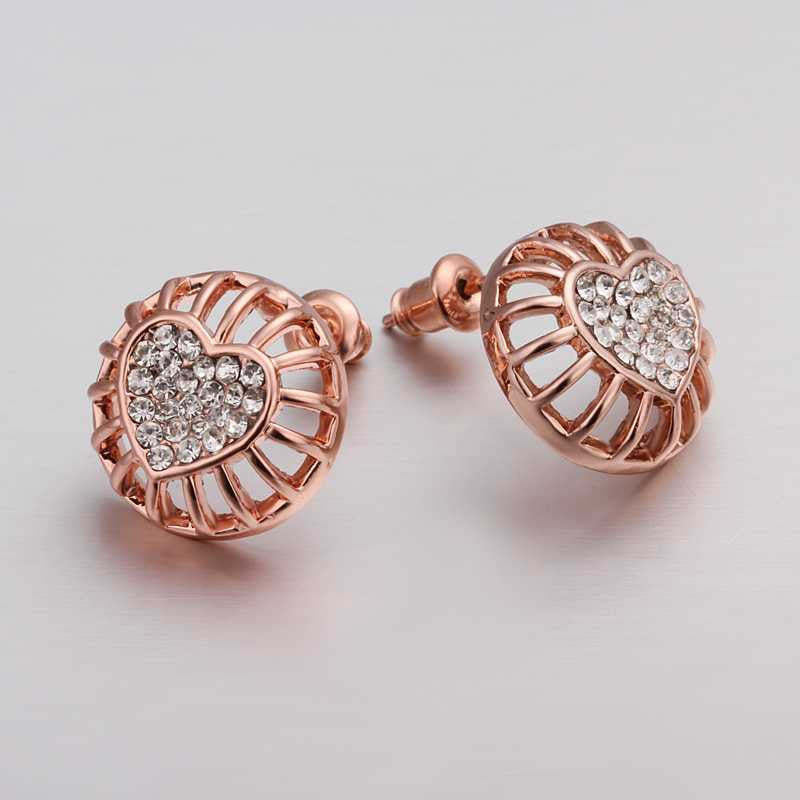 18K GP Gold Plated Earring Fine Fashion Nickel Free Tin Alloy Rhinestone Crystal 18K Drop Jewelry Earring SMTPE401
