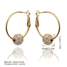 18K GP Gold Plated Earring Fine Fashion Nickel Free Tin Alloy Rhinestone Crystal 18K Drop Jewelry Earring SMTPE456