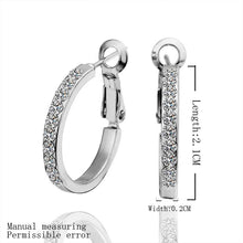 18K GP Gold Plated Earring Fine Fashion Nickel Free Tin Alloy Rhinestone Czech 18K Hoop Jewelry Earring SMTPE388