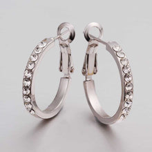 18K GP Gold Plated Earring Fine Fashion Nickel Free Tin Alloy Rhinestone Czech 18K Hoop Jewelry Earring SMTPE388