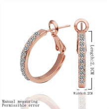 18K GP Gold Plated Earring Fine Fashion Nickel Free Tin Alloy Rhinestone Czech 18K Hoop Jewelry Earring SMTPE389