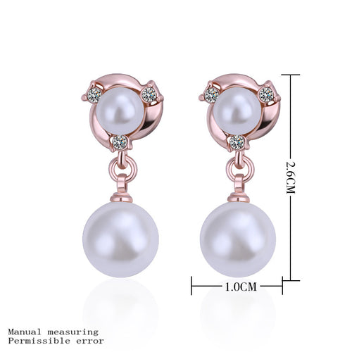 18K GP Gold Plated Jewelry Earring Fine Fashion Nickel Free Tin Alloy Rhinestone Crystal Stud Earrings SMTPE353