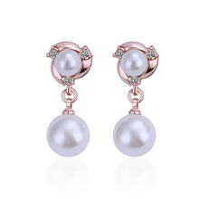 18K GP Gold Plated Jewelry Earring Fine Fashion Nickel Free Tin Alloy Rhinestone Crystal Stud Earrings SMTPE353