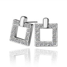 18K GP Gold Plated Jewelry Earring Fine Fashion Nickel Free Tin Alloy Rhinestone Crystal Stud Earrings SMTPE351