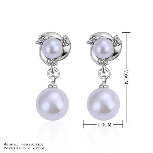 18K GP Gold Plated Jewelry Earring Fine Fashion Nickel Free Tin Alloy Rhinestone Crystal Stud Earrings SMTPE355