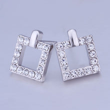 18K GP Gold Plated Jewelry Earring Fine Fashion Nickel Free Tin Alloy Rhinestone Crystal Stud Earrings SMTPE351