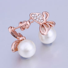 18K GP Gold Plated Jewelry Earring Fine Fashion Nickel Free Tin Alloy Rhinestone Czech Stud Earrings SMTPE364