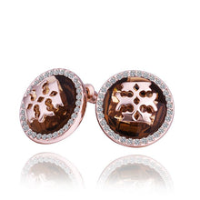 18K GP Gold Plated Jewelry Earring Fine Fashion Nickel Free Tin Alloy Rhinestone Czech Stud Earrings SMTPE366