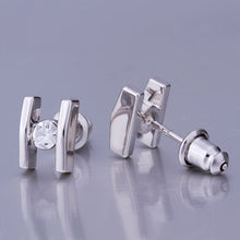 18K GP Gold Plated Jewelry Earring Fine Fashion Nickel Free Tin Alloy Rhinestone Czech Stud Earrings SMTPE376