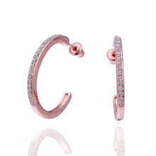 18K GP Gold Plated Jewelry Earring Fine Fashion Nickel Free Tin Alloy Rhinestone Czech Stud Earrings SMTPE378