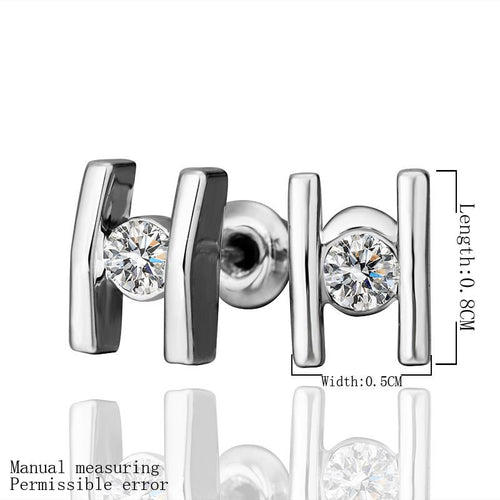 18K GP Gold Plated Jewelry Earring Fine Fashion Nickel Free Tin Alloy Rhinestone Czech Stud Earrings SMTPE376