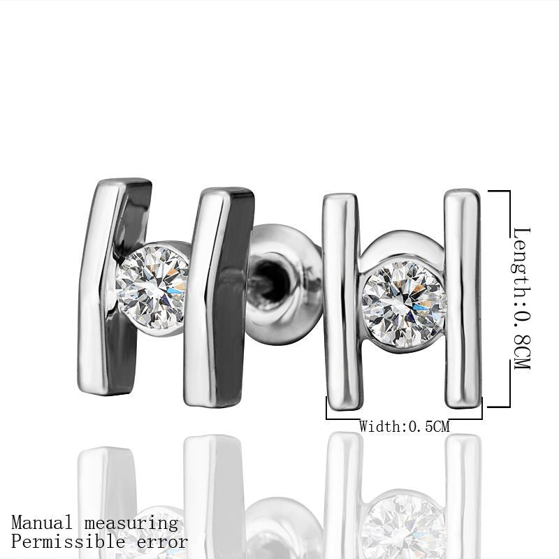 18K GP Gold Plated Jewelry Earring Fine Fashion Nickel Free Tin Alloy Rhinestone Czech Stud Earrings SMTPE376