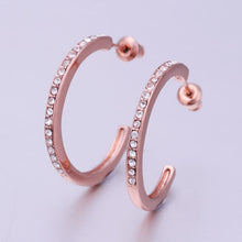 18K GP Gold Plated Jewelry Earring Fine Fashion Nickel Free Tin Alloy Rhinestone Czech Stud Earrings SMTPE378