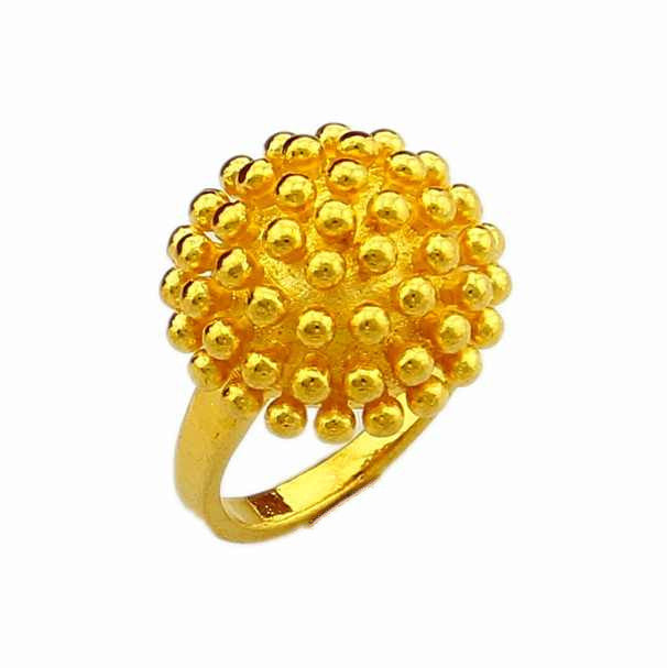 18K Real Gold Plated ring hollow pattern anel masculino jewelry display YHDR007