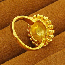 18K Real Gold Plated ring hollow pattern anel masculino jewelry display YHDR007