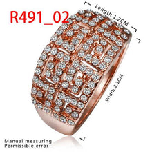 18k gold plated wedding rings crystal men ring jewerly accessories SMTPR491